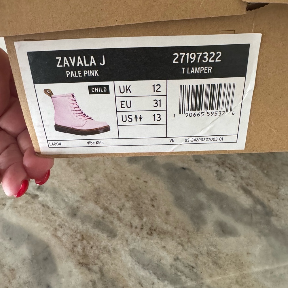 Dr. Martens Kids Boots in Pale Pink